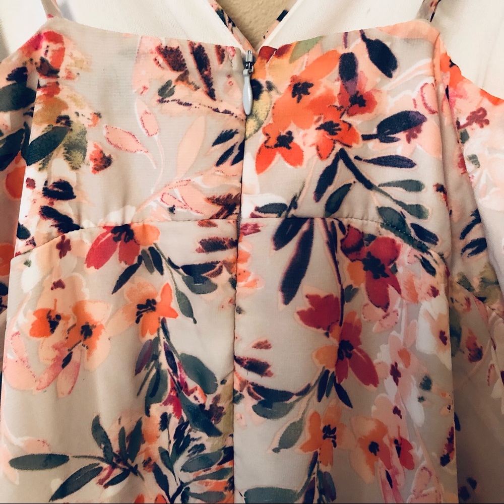 LuLu’s Dress Long Floral Gown Size L - Picture 10 of 12